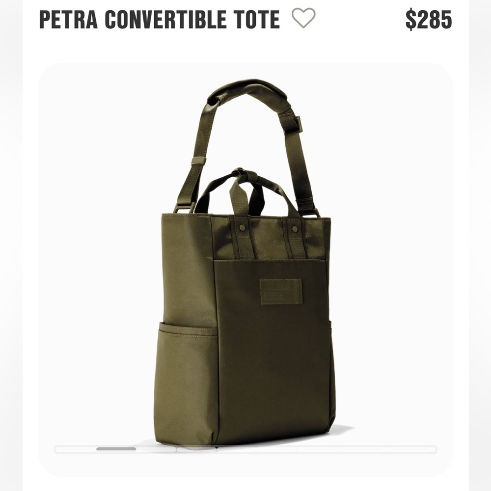 Dagne Dover Petra Convertible Backpack Tote Bag Olive Green